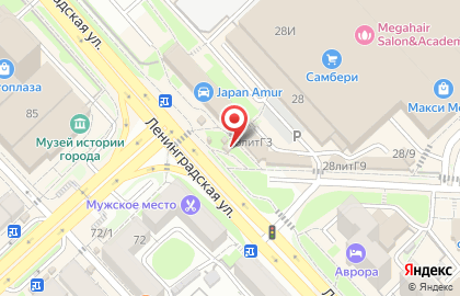 Павильон по продаже шаурмы на улице Ленинградской на карте