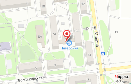 Супермаркет Пятёрочка в Октябрьском районе на карте