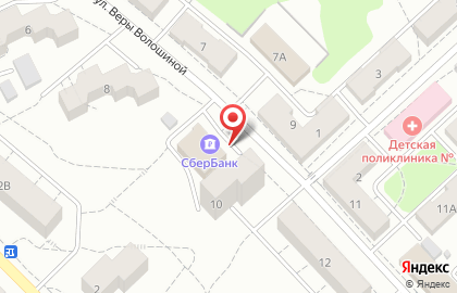 Терминал СберБанк на улице Веры Волошиной на карте