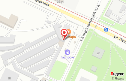Строитель на улице Пушкина на карте