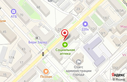 Магазин тканей и швейной фурнитуры Тессути в Центральном районе на карте