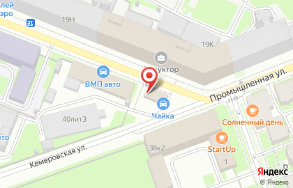 Шиномонтажная мастерская на Промышленной, 40к на карте