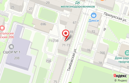 Аварийно-диспетчерская Служба жкс # 1 на Тамбовской улице на карте