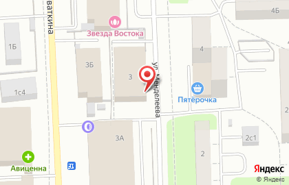 Химчистка-прачечная Индустрия чистоты на улице Менделеева на карте