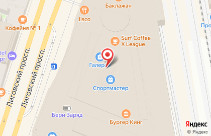Ресторан Yuva на Лиговском проспекте на карте