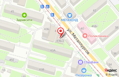Торговая точка в Пролетарском районе на карте