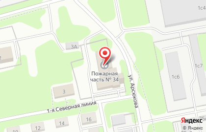 Пожарно-спасательная часть №34 на карте