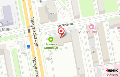 Сеть супермаркетов Пятерочка на Удмуртской улице, 210 на карте