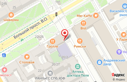 Отель Matrix в Василеостровском районе на карте