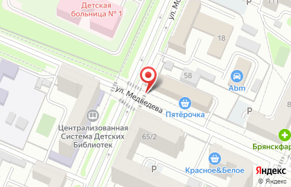Молокомат Молочные Реки на улице Медведева на карте