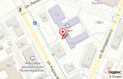 Государственный институт экономики, финансов, права и технологий в Гатчине на карте
