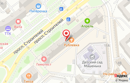 Терминал СберБанк на проспекте Строителей на карте