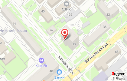 Магазин трикотажных изделий У Ксюши на Зосимовской улице на карте