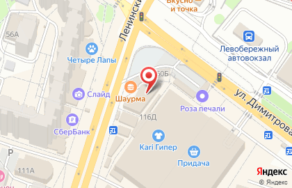 Кредитная компания Микрозайм в Левобережном районе на карте