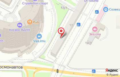 Гостиница Глобус в Москве на карте