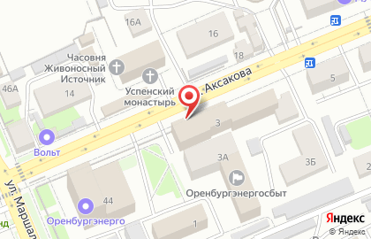 Общежитие в Оренбурге на карте