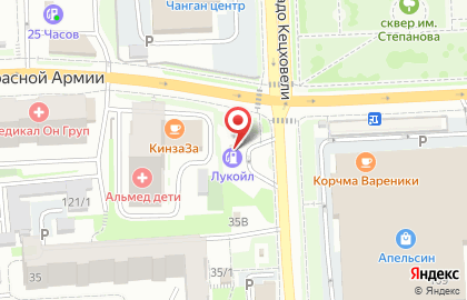 АЗС в Красноярске на карте
