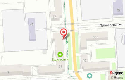 1C на улице Кировский на карте