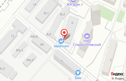 Автотехцентр Джапансервис в Старокоптевском переулке на карте