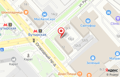 Общежитие "Городской отель" на Бутырской на карте