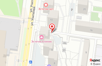 Автостоянка на ул. Учителей, 8а на карте