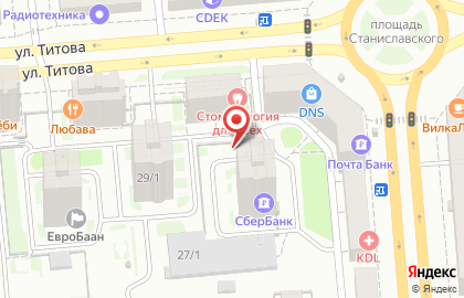 ОАО Банкомат, Новосибирский Муниципальный банк на улице Титова на карте