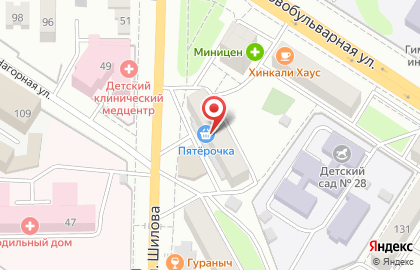 Магазин Инфинити на улице Шилова, 16 на карте