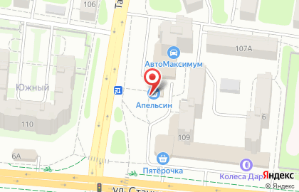 Продуктовый магазин Апельсин на Ташкентской улице на карте