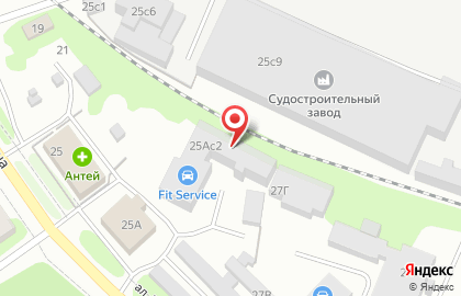 Автосервис SRS на улице Ригачина на карте