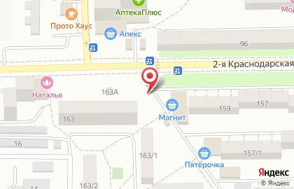 Советский район Киоск по продаже фруктов и овощей на 2-ой Краснодарской улице на карте