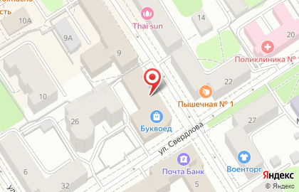 Клуб-ресторан Бегемот на улице Дзержинского на карте