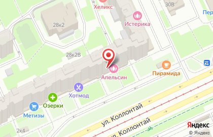 Магазин тканей и фурнитуры Ткани все на улице Коллонтай на карте