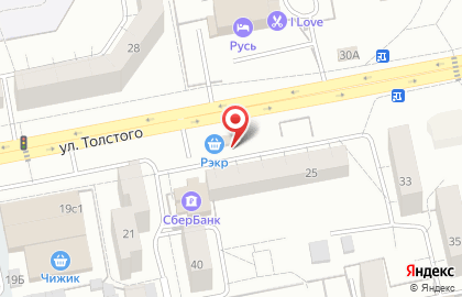 Магазин продуктов в Центральном районе на карте