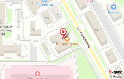 Мастерская Настроения на улице Комарова на карте
