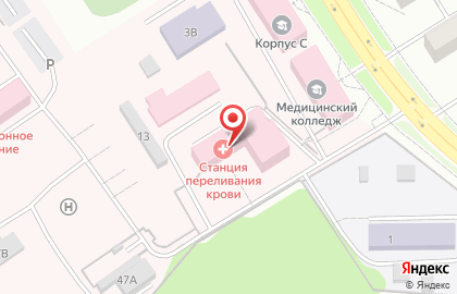 Республиканская станция переливания крови, ГУЗ на карте