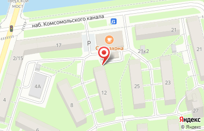 Северо-западный Банк Сбербанка России на набережной Комсомольского канала на карте