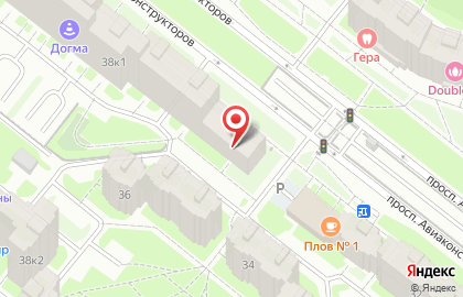 Кафе Домашний очаг на проспекте Авиаконструкторов на карте