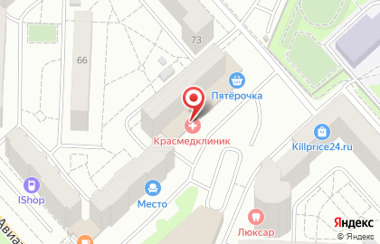 Березовский хлеб, Советский район на улице Авиаторов на карте