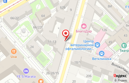 Салон красоты Мила на метро Звенигородская на карте