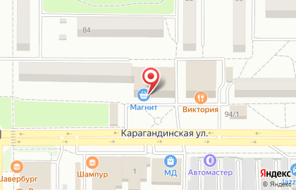Супермаркет Магнит на Карагандинской улице, 82 на карте