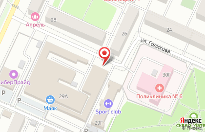 Супермаркет Пятёрочка на улице Дружбы, 29а на карте