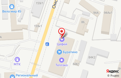 Оптово-розничный магазин Буратино на Омской улице, 82 на карте