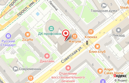 Волгоградский филиал Банкомат, КБ Юниаструм Банк в Центральном районе на карте