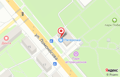 Универсам Пятёрочка на улице Ломоносова на карте