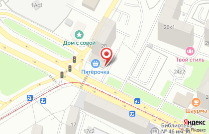 Гипермаркет Лента в Москве на карте