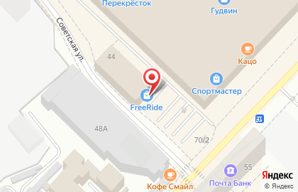 Спортивный магазин FreeRide на улице Максима Горького на карте