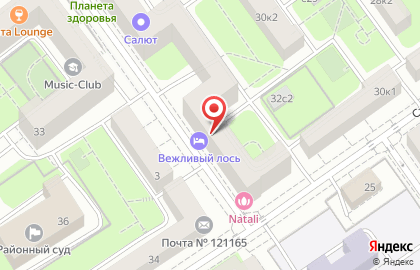 Хостел Вежливый лось в Москве на карте