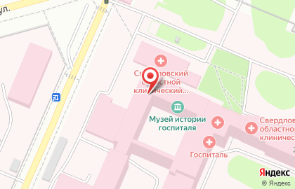 Свердловский областной клинический психоневрологический госпиталь для ветеранов войн в Екатеринбурге на карте