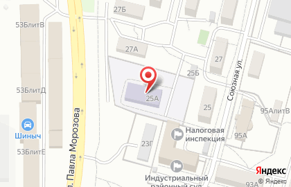 Детский сад №4 в Индустриальном районе на карте