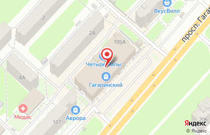 Торговый центр Гагаринский на карте